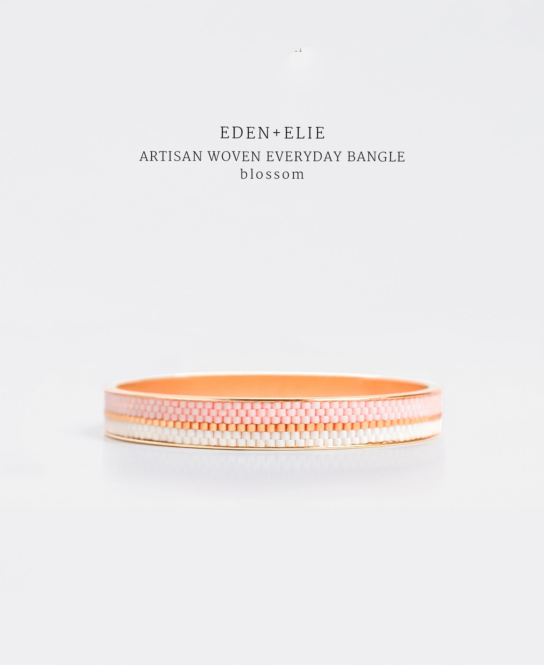 EDEN + ELIE Everyday gold narrow bangle - blossom pink