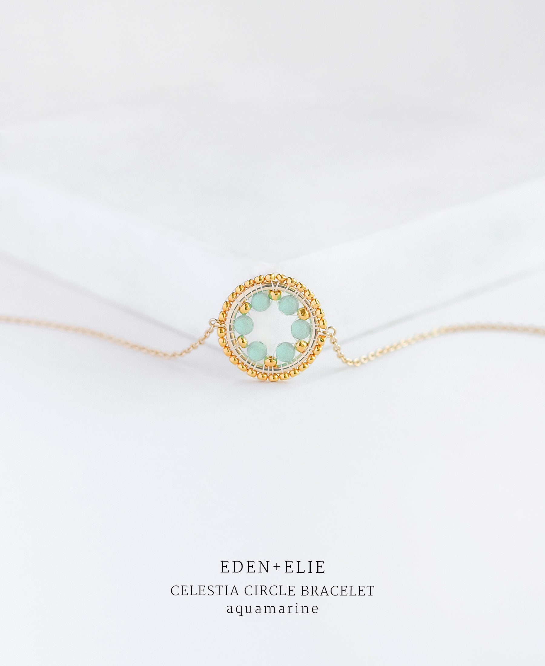 EDEN + ELIE Celestia Circle Bracelet - Aquamarine