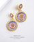 EDEN + ELIE double circle statement drop earrings - lilac shimmer
