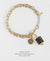 EDEN + ELIE Everyday gold charm bracelet - black gold dots