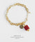 EDEN + ELIE Everyday gold charm bracelet - cabernet red
