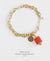 EDEN + ELIE Everyday gold charm bracelet - coral red