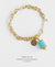 EDEN + ELIE Everyday gold charm bracelet - turquoise