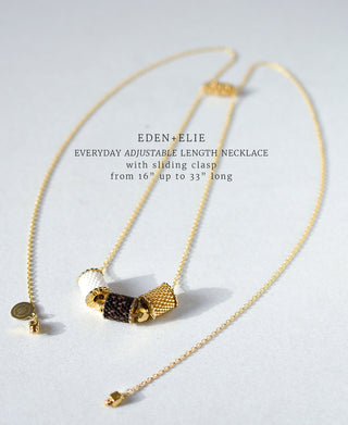 EDEN + ELIE Everyday Adjustable Length Necklace - true red