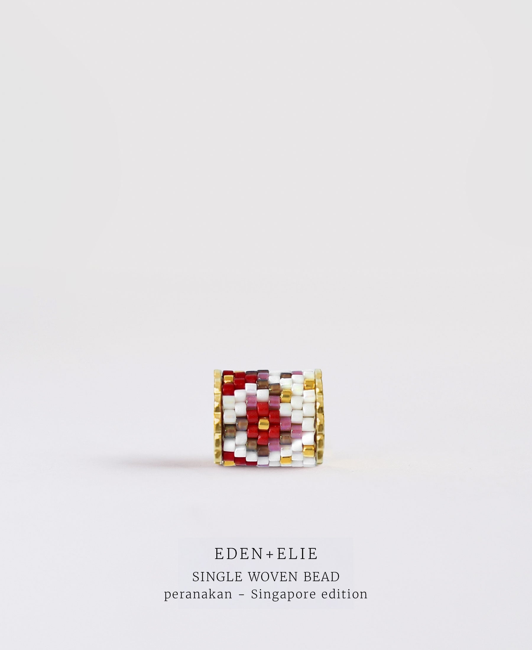 EDEN + ELIE Necklace Bar single bead + optional chain - peranakan Singapore edition