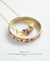 EDEN + ELIE Modern Peranakan adjustable length necklace + bangle gift set - peach