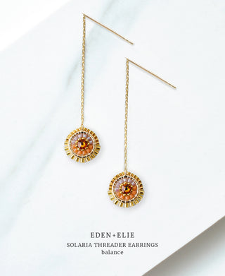 Solaria Circle Threader Earrings - Balance