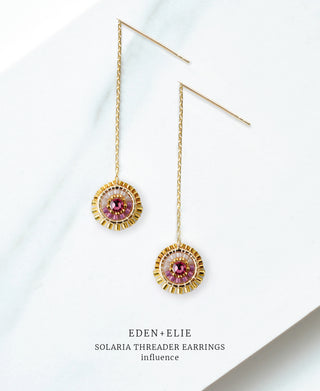 Solaria Circle Threader Earrings - Influence