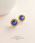 EDEN + ELIE Vintage Sparkle stud earrings - sapphire blue
