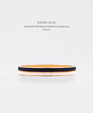 EDEN + ELIE Everyday Gold Narrow Bangle - basic black