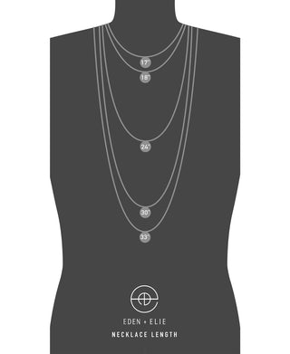 EDEN + ELIE Horizon Lariat necklace - light oyster