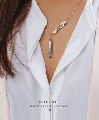 EDEN + ELIE Horizon Lariat necklace - mint green