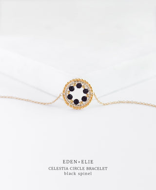 EDEN + ELIE Celestia Circle Bracelet - Black Spinel