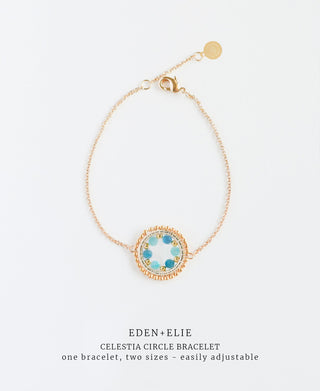 EDEN + ELIE Celestia Circle Bracelet - Amazonite + Blue Apatite