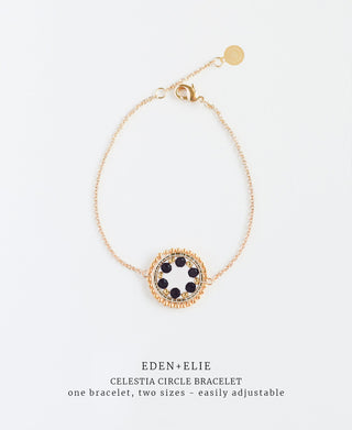 EDEN + ELIE Celestia Circle Bracelet - Black Spinel