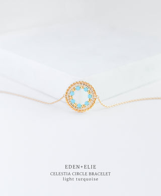 EDEN + ELIE Celestia Circle Bracelet - Light Turquoise