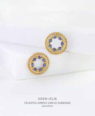 EDEN + ELIE Celestia Simple Circle Earrings - Aerolite