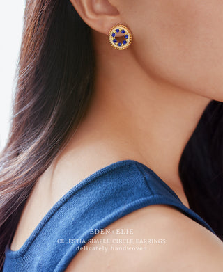 EDEN + ELIE Celestia Simple Circle Earrings - Aerolite