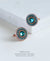 EDEN + ELIE artisan woven rose gold cuff links - mallard green