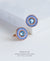 EDEN + ELIE artisan woven rose gold cuff links - true blue