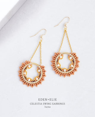 EDEN + ELIE Celestia Swing Earrings - luna ivory