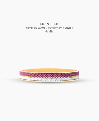 EDEN + ELIE Everyday Gold Narrow Bangle - dahlia