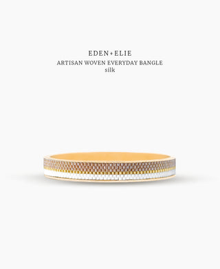 EDEN + ELIE Everyday Gold Narrow Bangle - silk