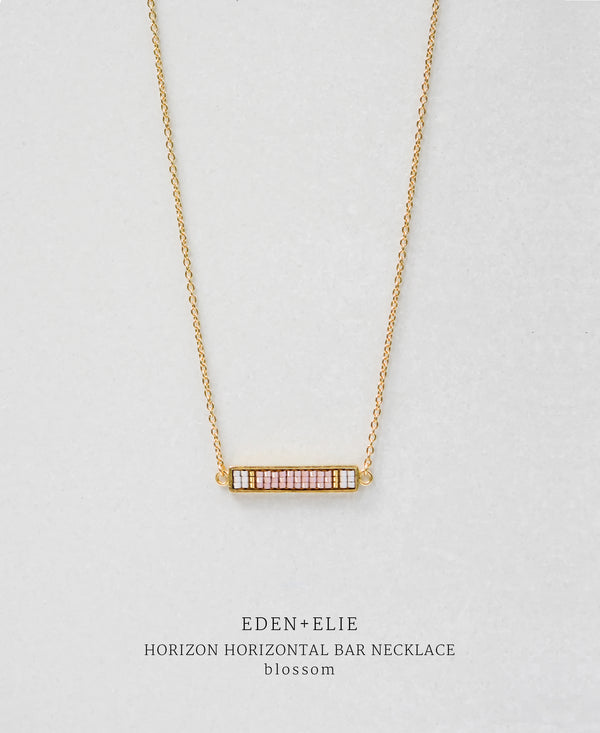 EDEN + ELIE Horizon Lariat necklace - blossom pink