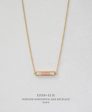 EDEN + ELIE Horizon Horizontal bar necklace - dawn pink