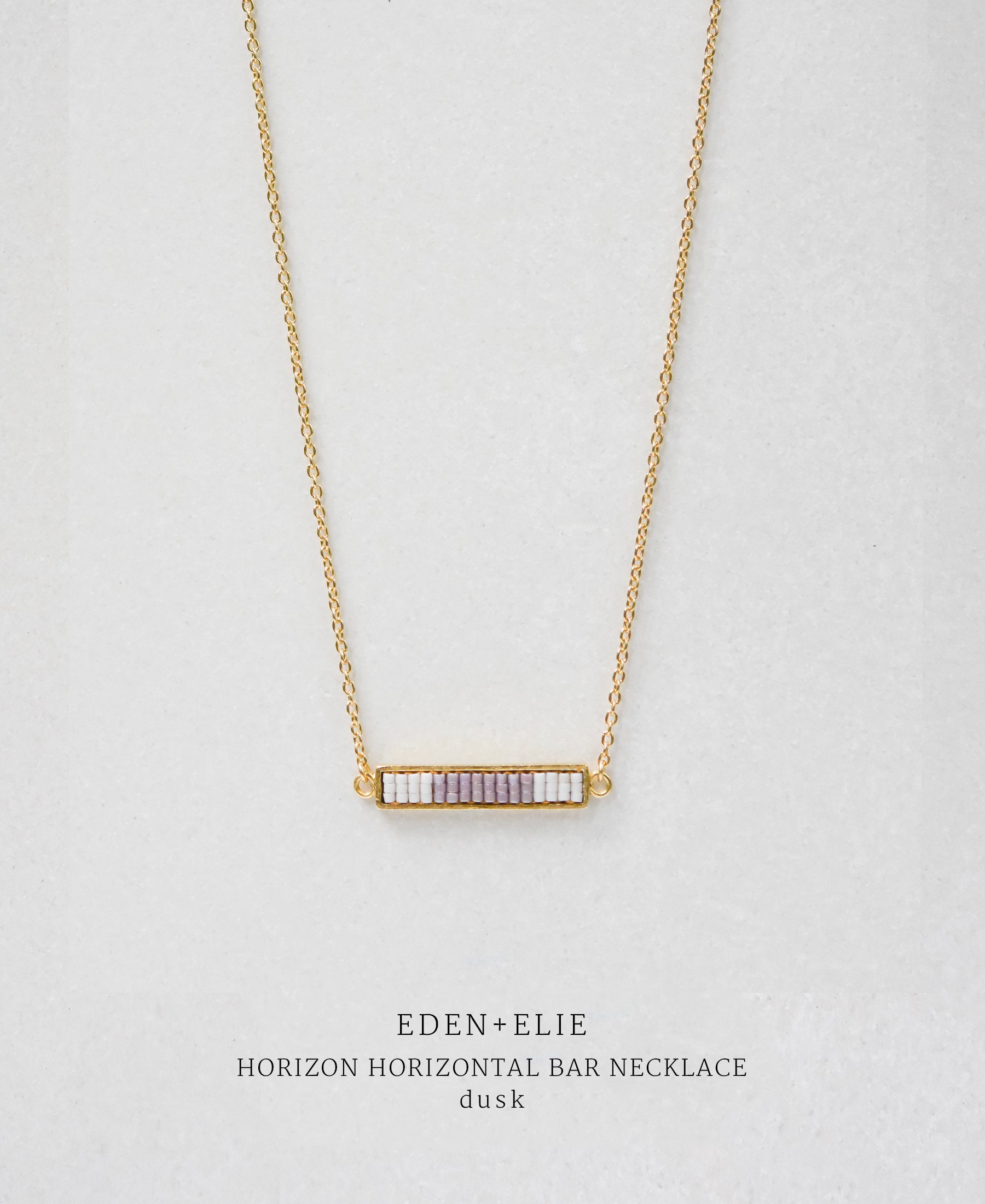EDEN + ELIE Horizon Horizontal bar necklace - dusk purple