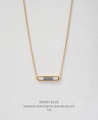 EDEN + ELIE Horizon Horizontal bar necklace - fog grey