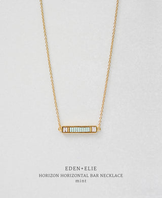 EDEN + ELIE Horizon Horizontal bar necklace - mint green