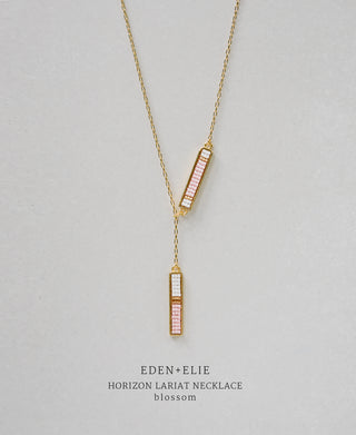 EDEN + ELIE Horizon Lariat necklace - blossom pink