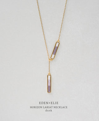 EDEN + ELIE Horizon Lariat necklace - dusk purple