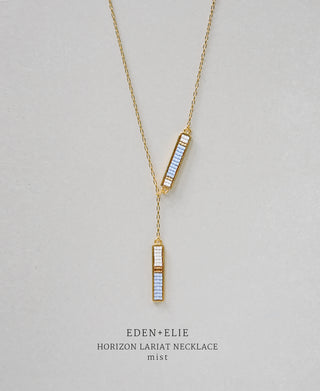 EDEN + ELIE Horizon Lariat necklace - mist blue