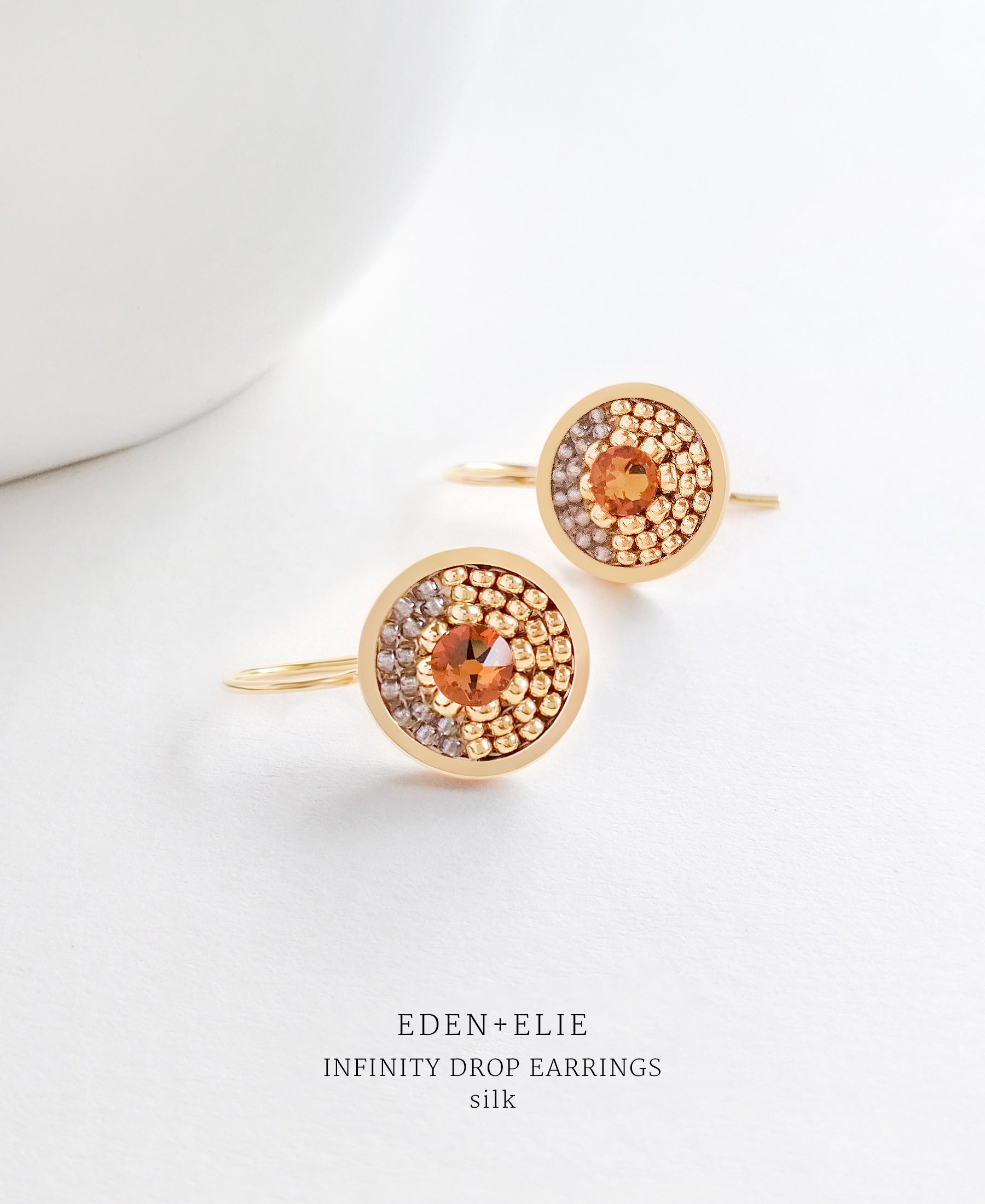 EDEN + ELIE Infinity drop earrings - silk