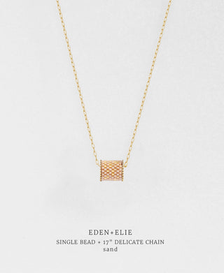 EDEN + ELIE Single bead with chain - Golden Sand