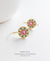 EDEN + ELIE Striped Medallion drop earrings - emerald rose